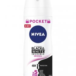NIVEA - Desodorante En Spray Black & White Invisible Original Pocket
