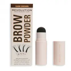 Revolution - Kit de cejas Brow Powder - Dark Brown