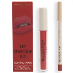 Revolution - Set de labios Lip Contour - Sassy Red