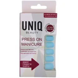 UNIQ - Haga Clic/presione En Las Uñas De Manicura Uñas postizas y diseños de uñas 24 pieces Bebe Azul