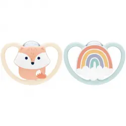 Chupete Space Zorro/Arcoiris 0-6 Meses