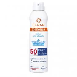 Denenes - Protector Solar Infantil Spray Piel Mojada SPF50 Ecran