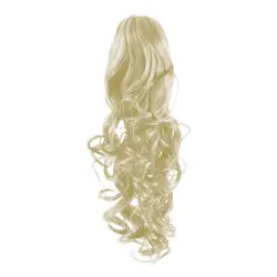 Fashiongirl - Extensiones De Cabello Con Cola De Caballo Con Clip #60 Rubio Platino - Rizado Extensiones de cabello 1 pieces unisex