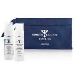 Gioiello Liquido - Kit de viaje facial: mascarilla polvo de rubí + exfoliante + bolso de mano Sets de viaje 1 pieces unisex