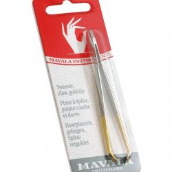 Mavala - Pinza De Depilar Punta Curva Dorada
