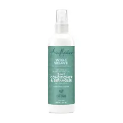 Shea Moisture - Acondicionador desenredante 2 en 1 Weave & Wig - Aceites de árbol de té y semilla de borraja