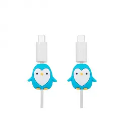 Pingüino Set 2 Protectores Cable