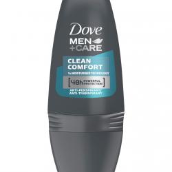 DOVE - Desodorante Roll-on Antitranspirante Clean Comfort Men+Care