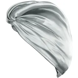 Pure Mulberry Silk Turban Banda capilar Silver