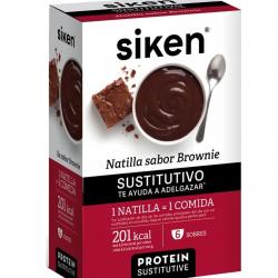Siken® - Pack 6 Sobres Protein Sustitutive Natilla Brownie 50 G Siken