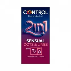 Control - 2In1 Sensual D And L Preservativos Y Dosis De Lubricante 6 Uds 1 pieces male