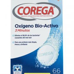 Corega - 66 Tabletas Limpiadoras Oxígeno Bio-Activo 3 Min