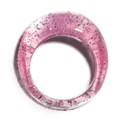 Dominnico Anillo Volumen Glitter Rosa