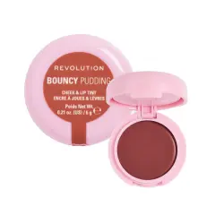 Makeup Revolution - Tinte para mejillas y labios Bouncy Pudding - Peach Veil