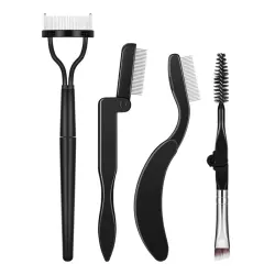 Technique Pro - Set Plegable De Pestañas Y Cejas Cepillos de pestañas 4 pieces Negro