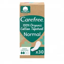 Carefree Protegesilp Algodón Organico, 30 un