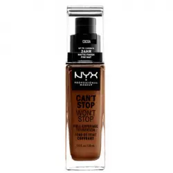 Nyx Professional Makeup - Base de maquillaje fluida Can't Stop won't Stop - CSWSF21: Cocoa