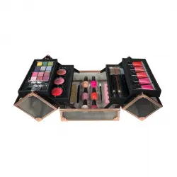 Technic Cosmetics - Maletín de maquillaje Black & Rose Gold Beauty Case