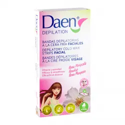 Daen - Bandas depilatorias faciales cera fria - Rosa Mosqueta