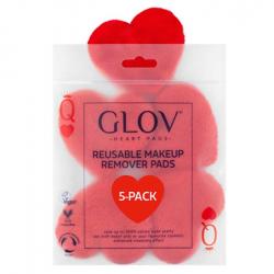 GLOV - Pack 5 discos desmaquillantes reutilizables Heart Pads