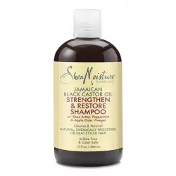 Shea Moisture - Champú Fortalece + Restaura - Aceite de ricino negro de Jamaica