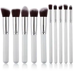 Technique Pro - Juego De Brochas De Maquillaje Sets de brochas 10 pieces Plata Blanca