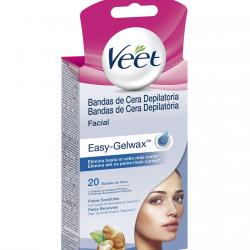 Veet - Banda Cera Fría Facial Piel Sensible