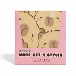 Capybara Note Set 4 Styles Notas de Papel 58.3 gr