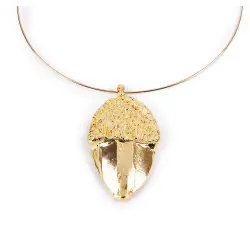 Bellota collar rigido #oro brillo 1 u
