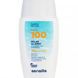 Sensilis - Fotoprotector Antiedad Fluid 100 Solar Allergy SPF50+ Para Pieles Fotosensibles Con Ácido Hialurónico 40 Ml