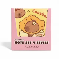 Capybara Note Set 4 Styles Notas de Papel 58.3 gr