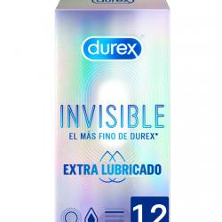 Durex - Preservativos Invisible Extra Lubricado