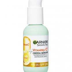 Garnier - Crema Sérum Iluminadora Y Antimanchas SPF25 Vitamina C Skin Active