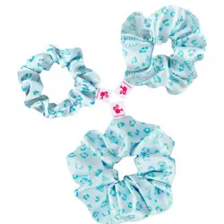 GLOV - *Barbie* - Pack de 3 coleteros scrunchie - Blue Panther