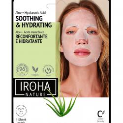 Iroha Nature - Mascarilla Facial Reconfortante E Hidratante Con Aloe Vera Y Ácido Hialurónico