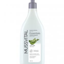 Mussvital - Locion Hidratante Essentials Aloe Vera 400 Ml