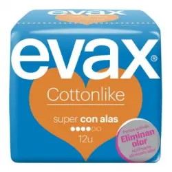 Evax Compresas Cotton Alas Super 12 unidades
