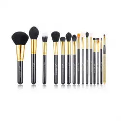 Jessup Beauty - Set de brochas 15 piezas - T093: Black/Gold