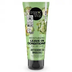Organic Shop - Acondicionador hidratante sin aclarado para cabello seco - Alcachofa y Brócoli