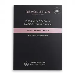 Revolution Skincare - Pack de 5 mascarillas hidratantes con ácido hialurónico
