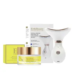 LED Cuello Mandíbula Duo Veneno de Abeja Manuka Dispositivo de masaje facial eléctrico delineador LED + crema