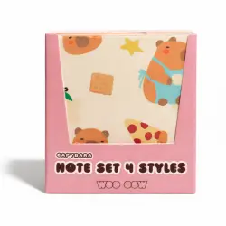 Capybara Note Set 4 Styles Notas de Papel 58.3 gr