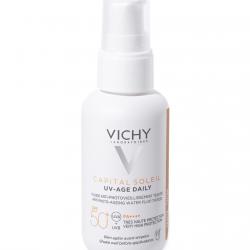 Vichy - Protector Solar Con Color Fluido Antienvejecimiento UV-AGE Capital Soleil SPF50+ 40 Ml