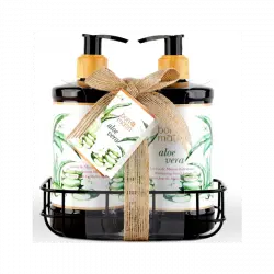 Bon Matin Set de Baño Bandeja Metal Negra 400 ml