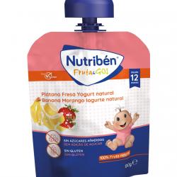 Nutribén® - Fruta And Go ! Plátano Fresa  Yogurt Natural Nutribén