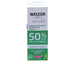 Oral Care gel dentífrico vegetal pack 2 x 75 ml