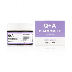 Q+A Skincare - Crema facial calmante de noche con camomila