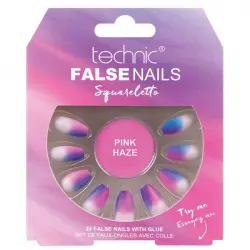 Technic Cosmetics - Uñas postizas False Nails Squareletto - Pink Haze