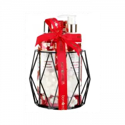 Bon Matin Set de Baño Cesta Metal Rombos 240 ml