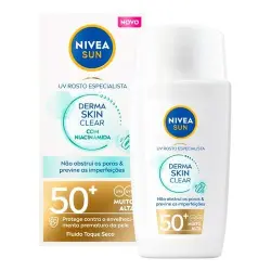 Mejor Dto!   Derma Skin Clear Spf50+ 40 ml Protección Solar Facial con Niacinamida